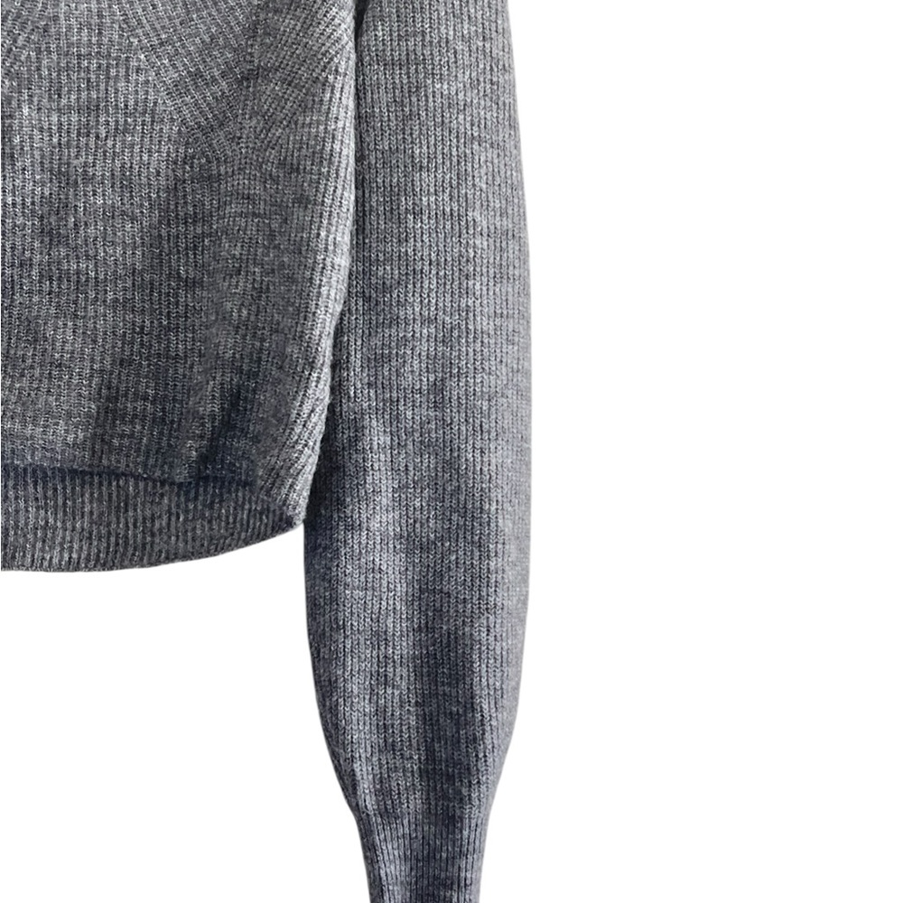 H&M | Gray balloon sleeve square neck knit sweater - Picture 3 of 10
